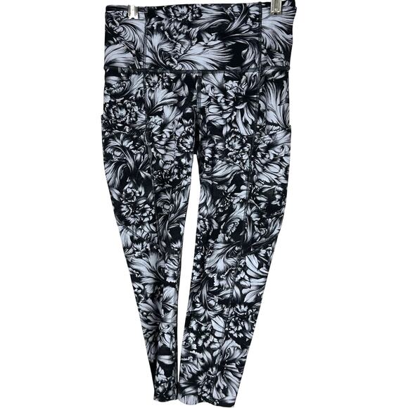 Lululemon Fast & Free Crop II Nulux 19" Night Ice Grey Black Women's Size 4 EUC - Picture 5 of 11